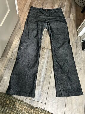 Athleta Pants Womens 10T  Corduroy Dipper Cargo Bootcut Casual Stretch Black